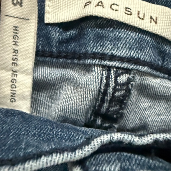 PacSun Blue Jeggings Distressed Denim - Picture 3 of 5